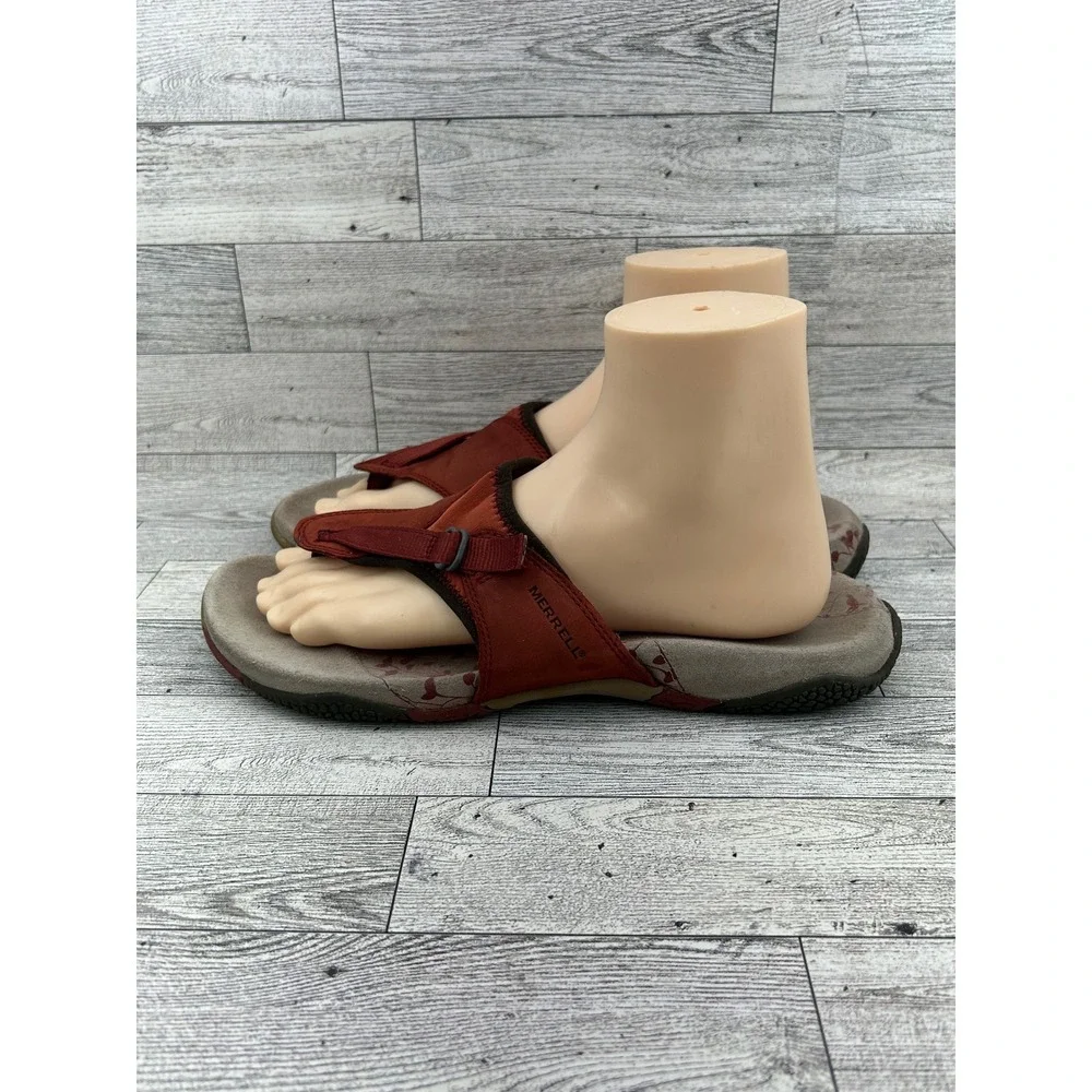 Merrell Siren Ruby Women Red Orange Brown Thong Sandals QForm J38428 Size 9